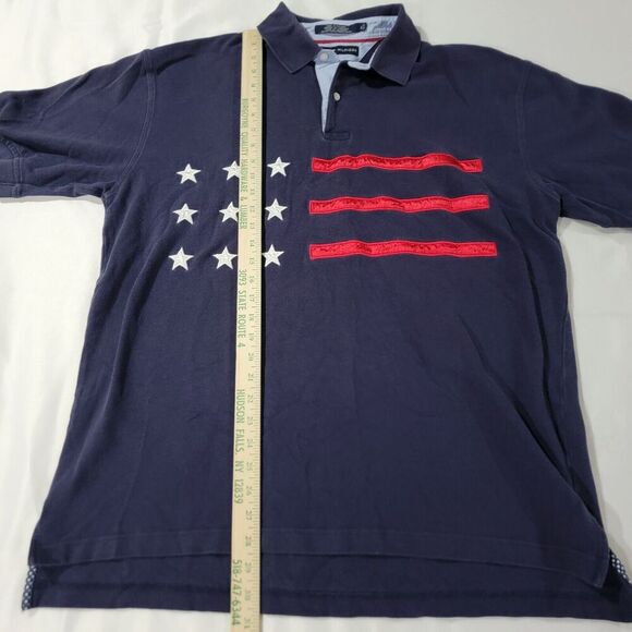 Vtg Tommy Hilfiger Polo Rugby Shirt Mens XL Embroidered Flag Y2k Preppy - Picture 8 of 16